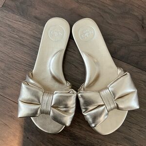Solei Sea Women's Gold Slide Sandals